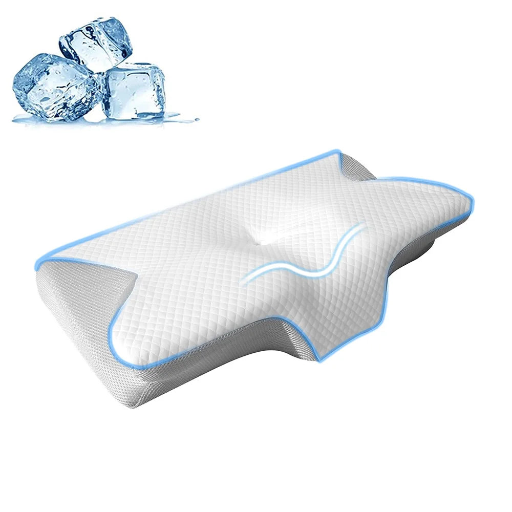 Butterfly Sleep Memory Neck Pillow Slow Rebound Comfortable Memory Foam Sleep Pillow Cervical Orthopedic Neck Massage Bed Pillow