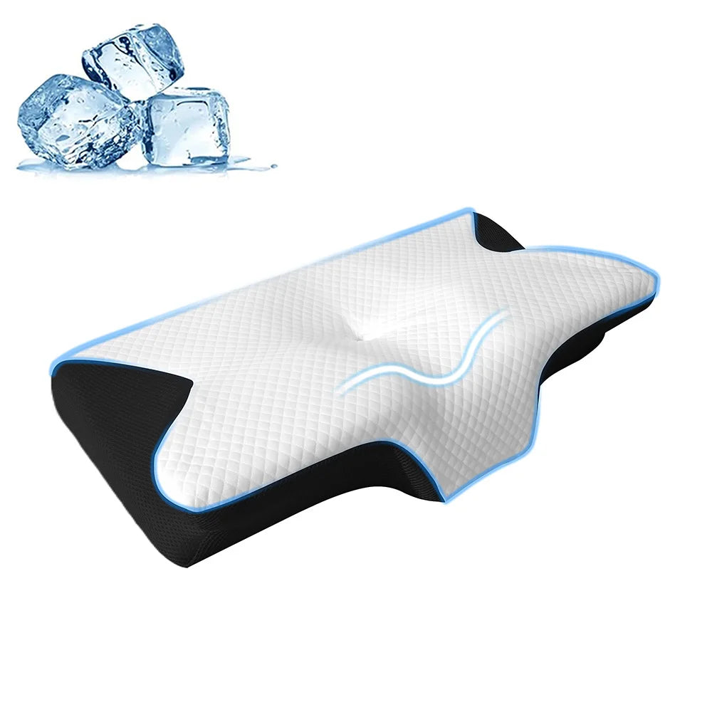Butterfly Sleep Memory Neck Pillow Slow Rebound Comfortable Memory Foam Sleep Pillow Cervical Orthopedic Neck Massage Bed Pillow