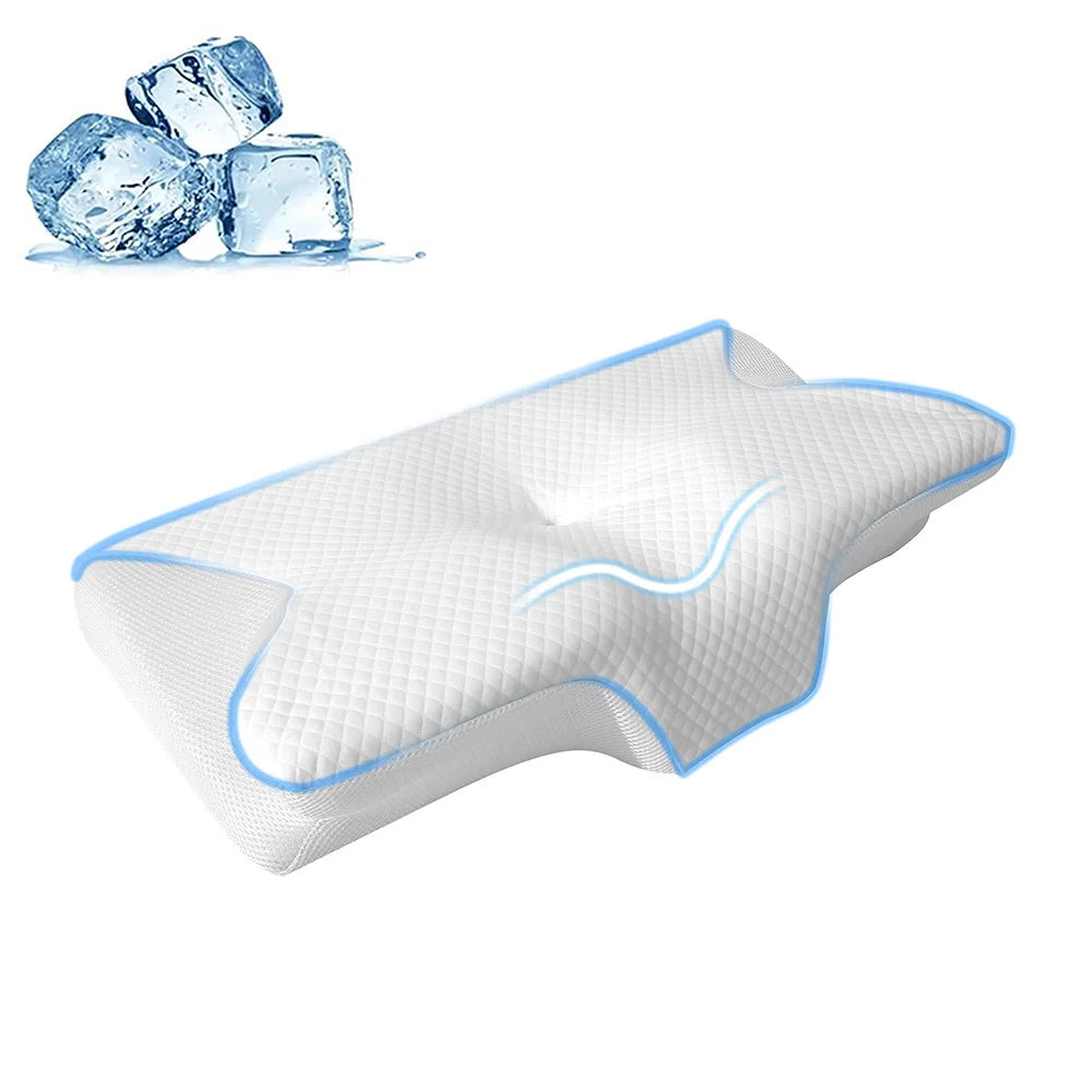 Butterfly Sleep Memory Neck Pillow Slow Rebound Comfortable Memory Foam Sleep Pillow Cervical Orthopedic Neck Massage Bed Pillow